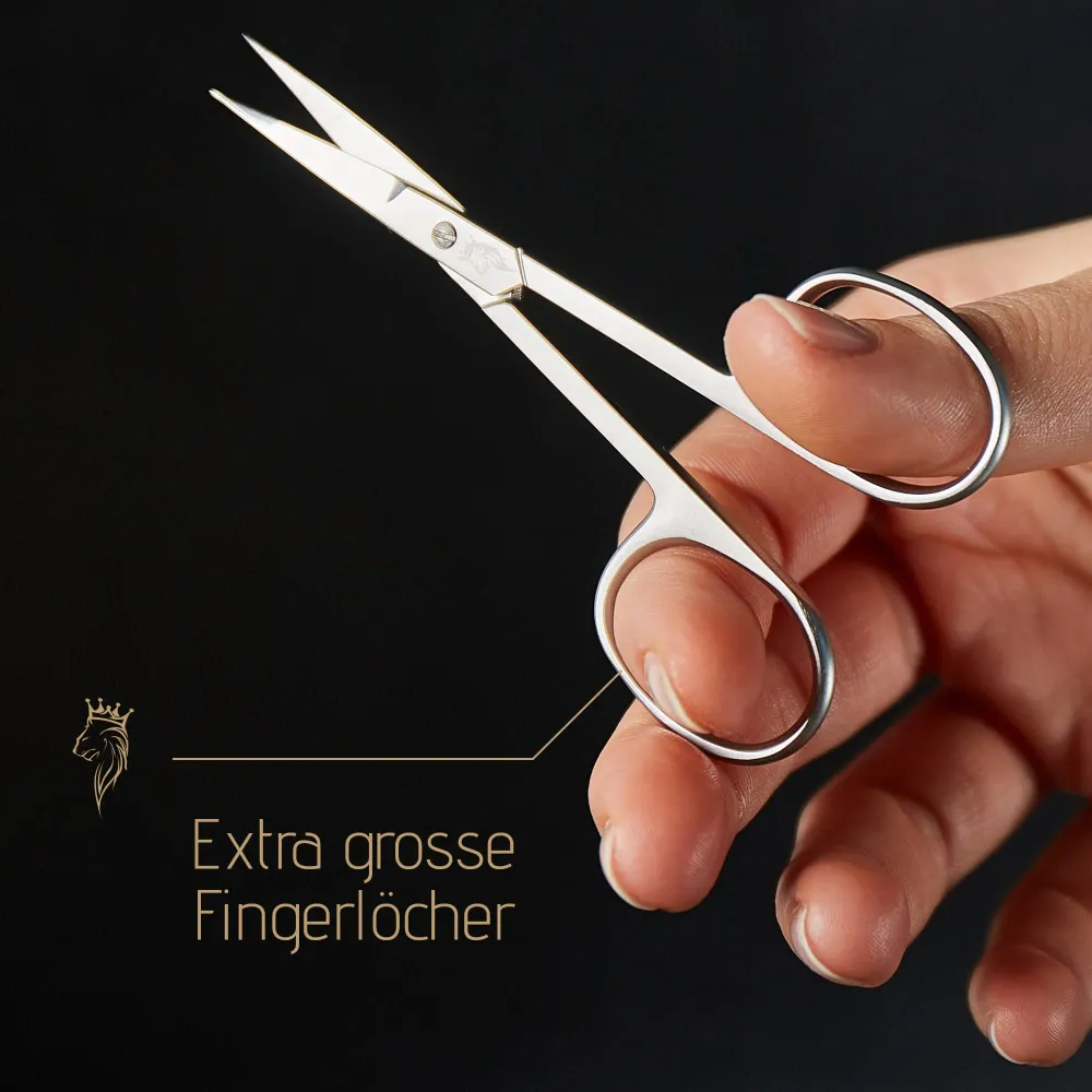 YUMAYA® Forbici professionali per unghie acciaio inossidabile extra sottili con custodia - affilate, acciaio inossidabile...
