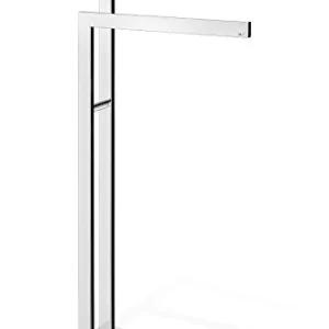ZACK TOALLERO Doble DE Pie H.80 CM, Acciaio Inox, Argento, 38,5 x 15 x 80 cm