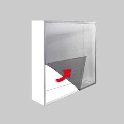 ZANZARIERA ADESIVA 'ECCO' cm 130x150 - col. nera. Prezzo per Pezzo.