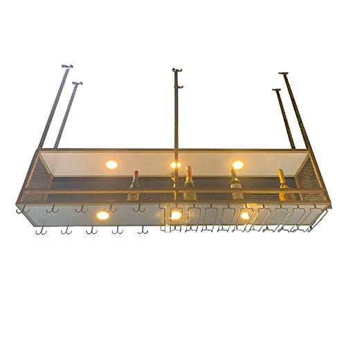 Portabottiglie portabottiglie da appendere, portabicchieri calice rovesciato, adatto più scene/d'oro / 150×30×80cm ZXKQ