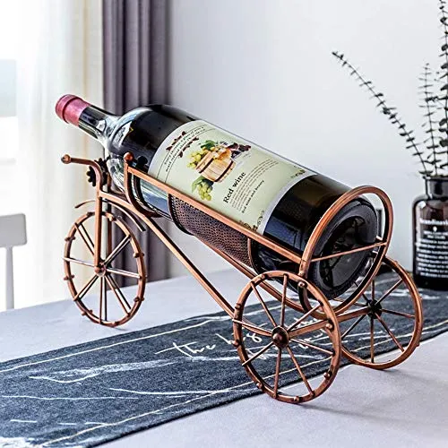 Portabottiglie singolo ferro, portabottiglie decorativo da pavimento per carrozza romana, decorazione di mobili/ / 33.5×12...