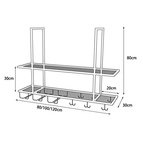 ZYLZL Portabottiglie, Bar, Ristorante, Portabicchieri da Vino, Soffitto Domestico Porta Calici 2 Livelli Supporto Capovolt...
