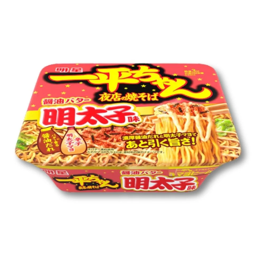 Myojo Ippei-chan Yakisoba Noodles - Salsa di Soia e Mentaiko