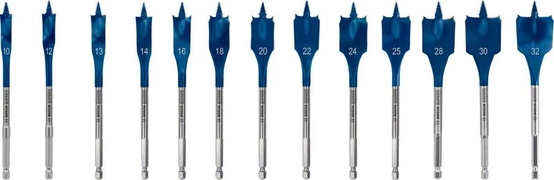 Bosch EXPERT SelfCut Speed set di punte per frese piane 10 - 32 mm 13 pezzi ( 2608900336 ) per legno - successore di 26085...