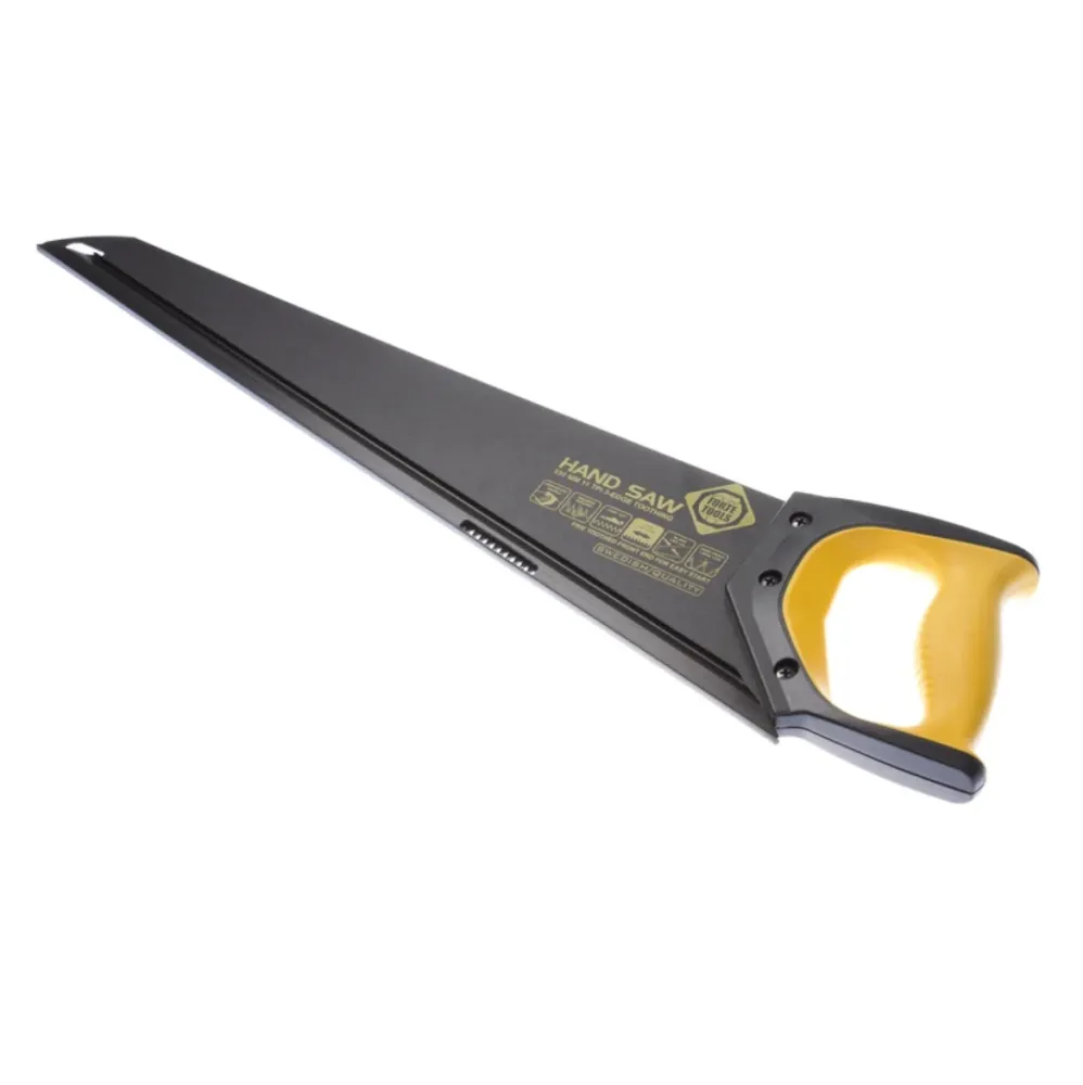 FORTE Tools Seghetto mano nero 55 cm - 9 TPI - Seghetto premium - seghetto classico con impugnatura ergonomica gomma, segh...