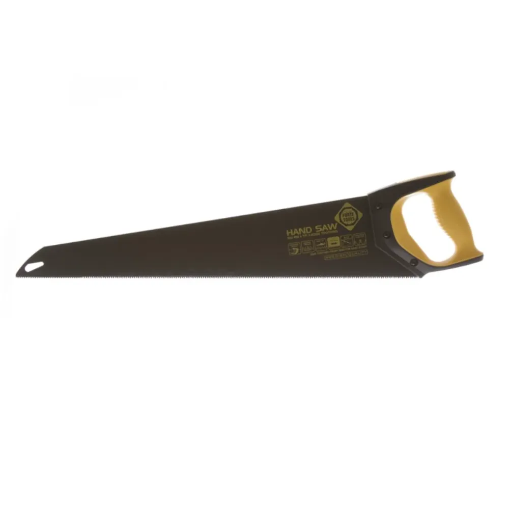 FORTE Tools Seghetto mano nero 55 cm - 9 TPI - Seghetto premium - seghetto classico con impugnatura ergonomica gomma, segh...