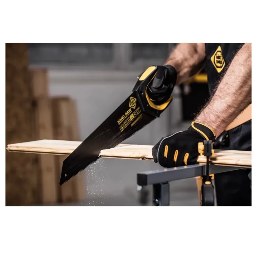 FORTE Tools Seghetto mano nero 55 cm - 9 TPI - Seghetto premium - seghetto classico con impugnatura ergonomica gomma, segh...