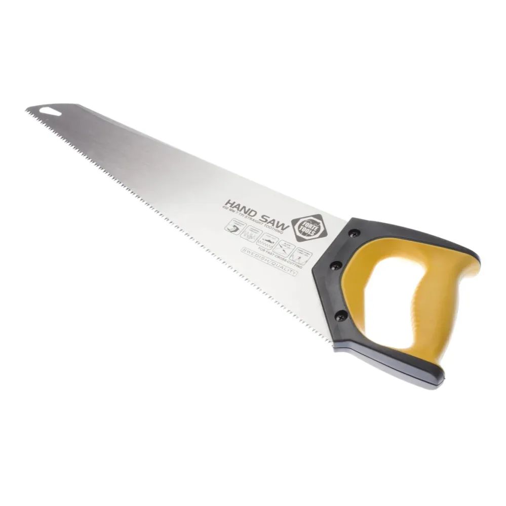 FORTE Tools 45 cm 7 TPI Premium Handsaw, sega classica con impugnatura ergonomica gomma, sega per legno, plastica, ecc. co...