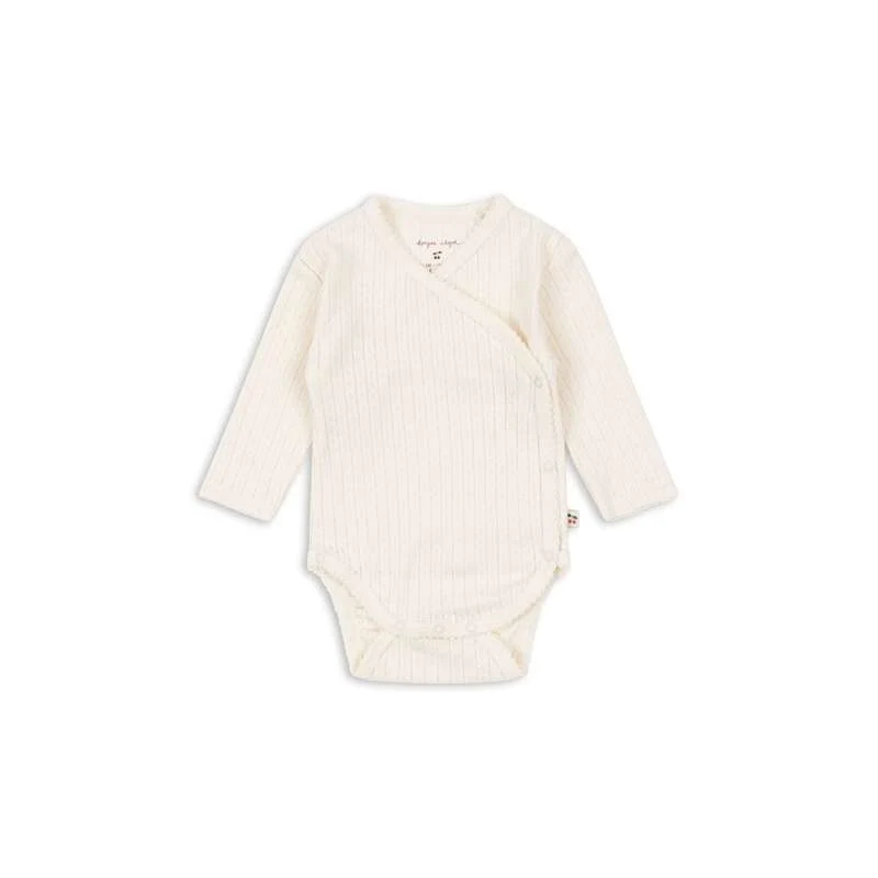 Bottone Pressione Incastro Konges Sløjd Minnie Body - Neonato - GOTS - Bianco Antico