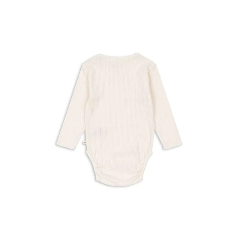 Bottone Pressione Incastro Konges Sløjd Minnie Body - GOTS - Bianco Antico