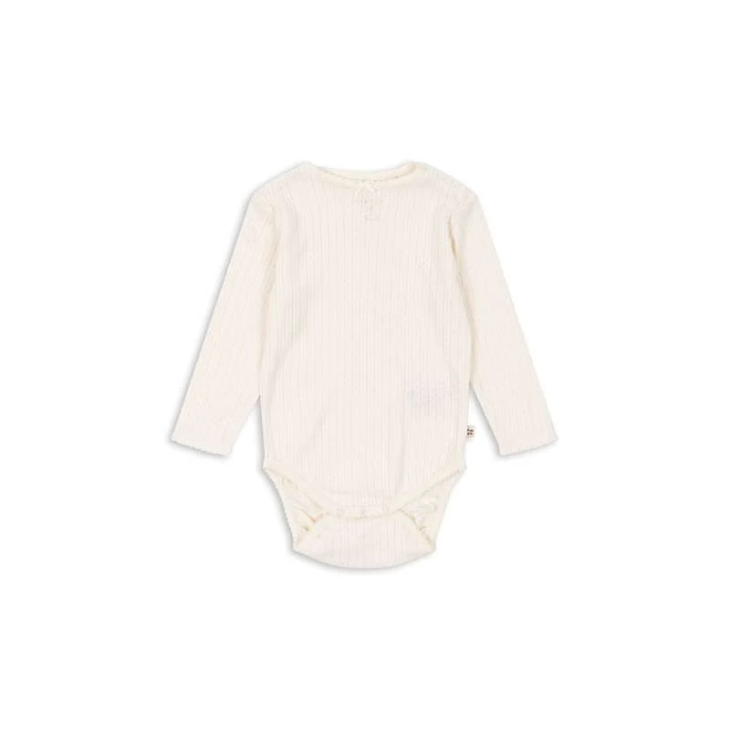 Bottone Pressione Incastro Konges Sløjd Minnie Body - GOTS - Bianco Antico