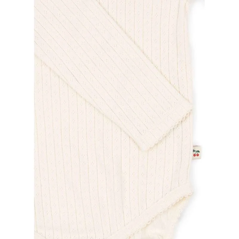 Bottone Pressione Incastro Konges Sløjd Minnie Body - GOTS - Bianco Antico