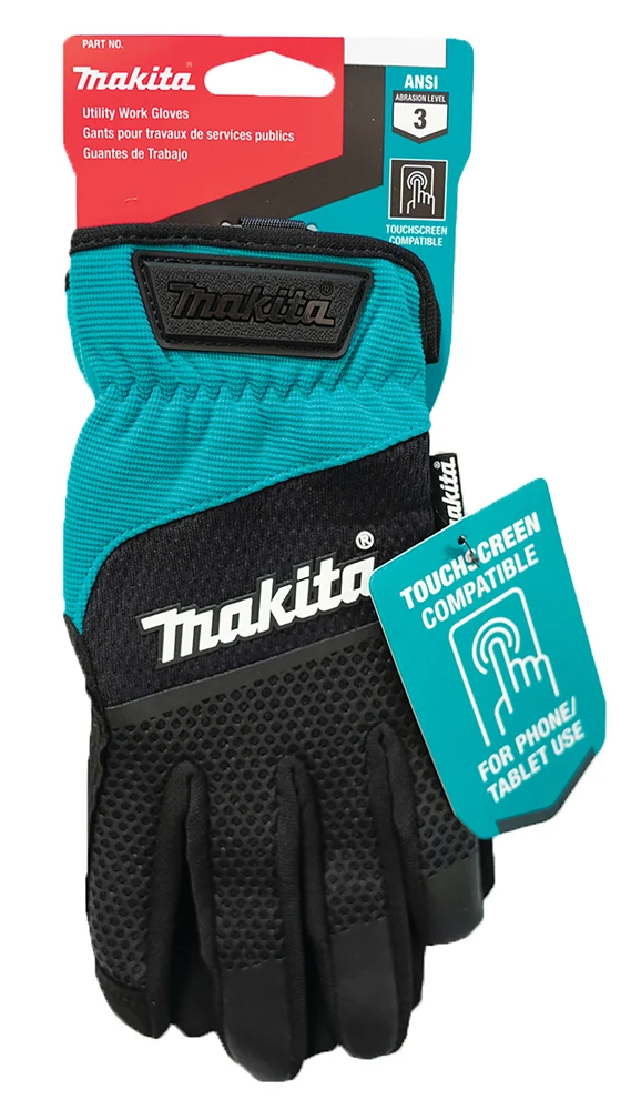 Bottone Pressione Leva Guanti MAKITA da lavoro polsino aperto TAGLIA L - P-84660
