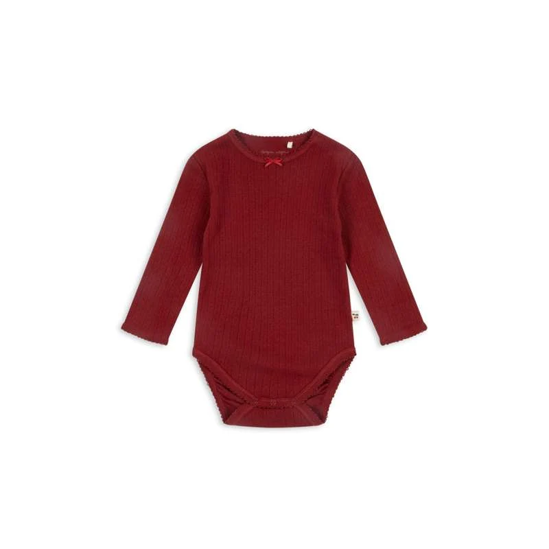 Certificato CE Konges Sløjd Minnie Body - GOTS - Rosso Dahlia
