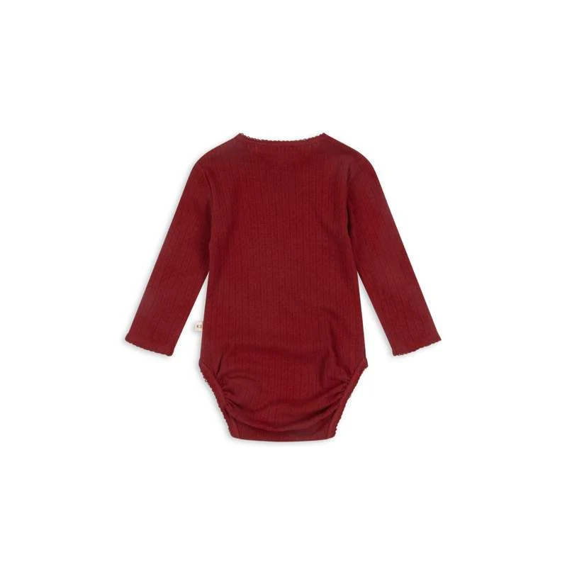 Certificato CE Konges Sløjd Minnie Body - GOTS - Rosso Dahlia