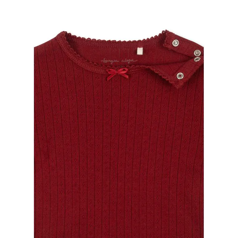 Certificato CE Konges Sløjd Minnie Body - GOTS - Rosso Dahlia