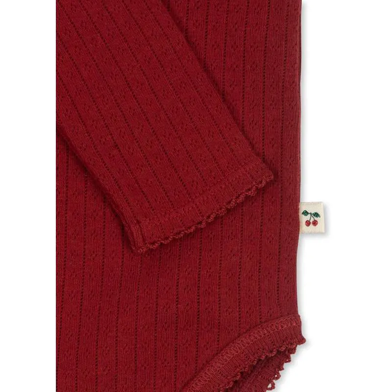 Certificato CE Konges Sløjd Minnie Body - GOTS - Rosso Dahlia
