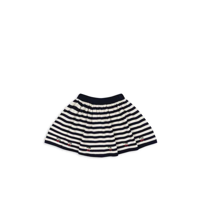 Certificato CE Konges Sløjd Venton Gonna Maglia - GOTS - Strisce Blu