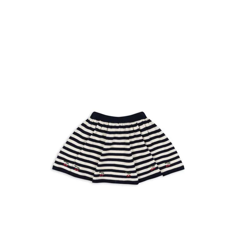 Certificato CE Konges Sløjd Venton Gonna Maglia - GOTS - Strisce Blu