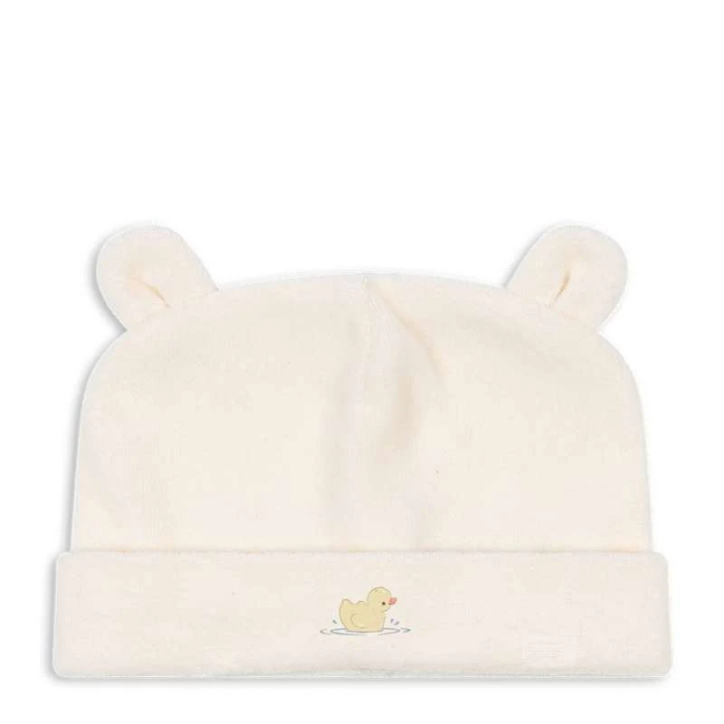 Fanga Fontana Elu Beanie - GOTS - Antique White con Anello di Rinforzo