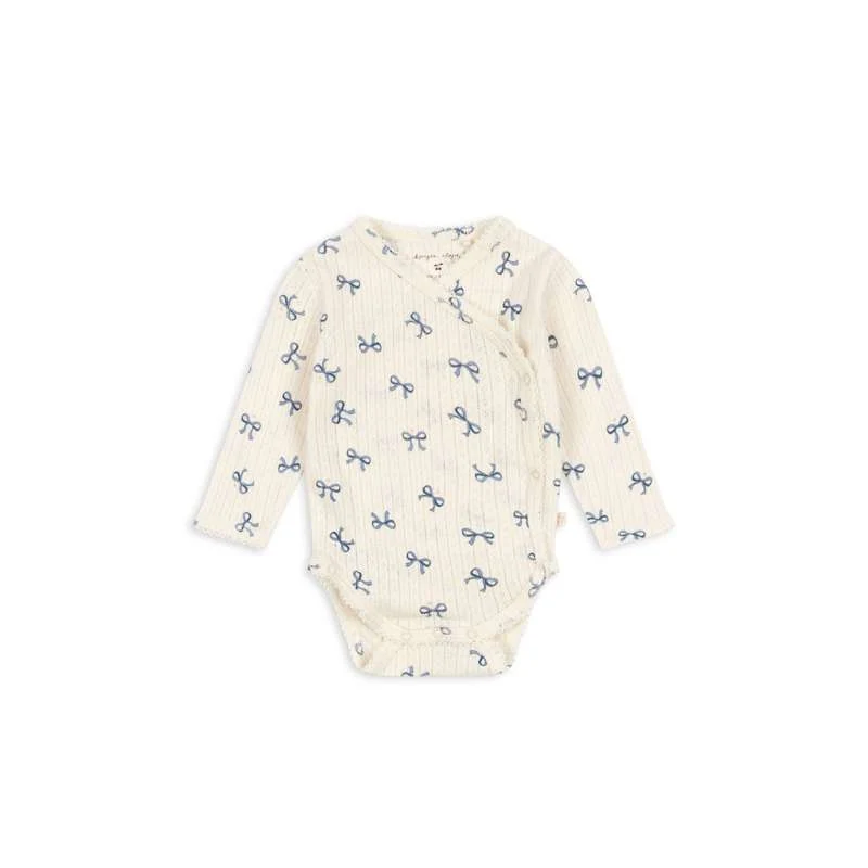 Inossidabile Konges Sløjd Minnie Body - Neonato - GOTS - Fiocco/Blu