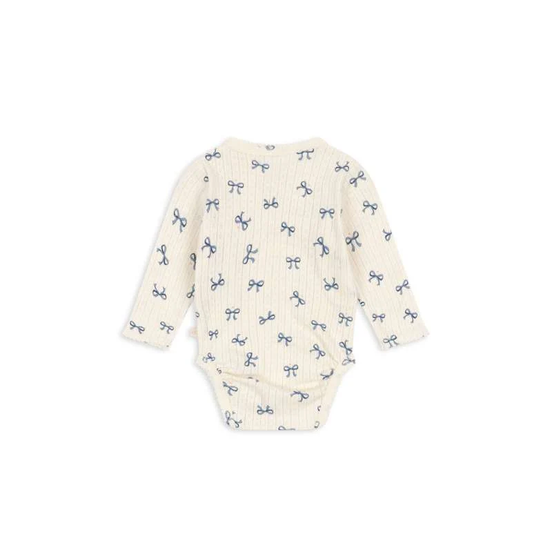 Inossidabile Konges Sløjd Minnie Body - Neonato - GOTS - Fiocco/Blu