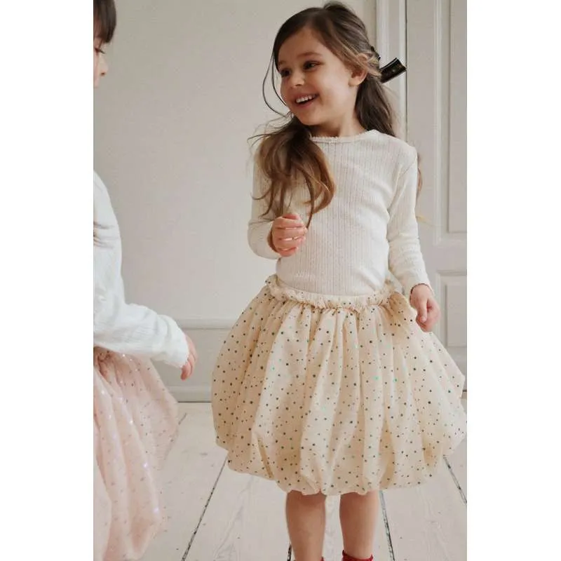 Konges Sløjd Minnie Blusa - GOTS - Bianco Antico Resistente agli UV | Impermeabile