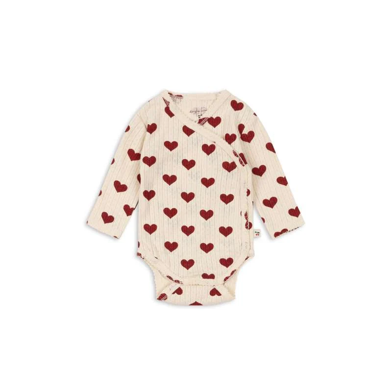 Konges Sløjd Minnie Body - Neonato - GOTS - Amour Rouge Installazione Pressione