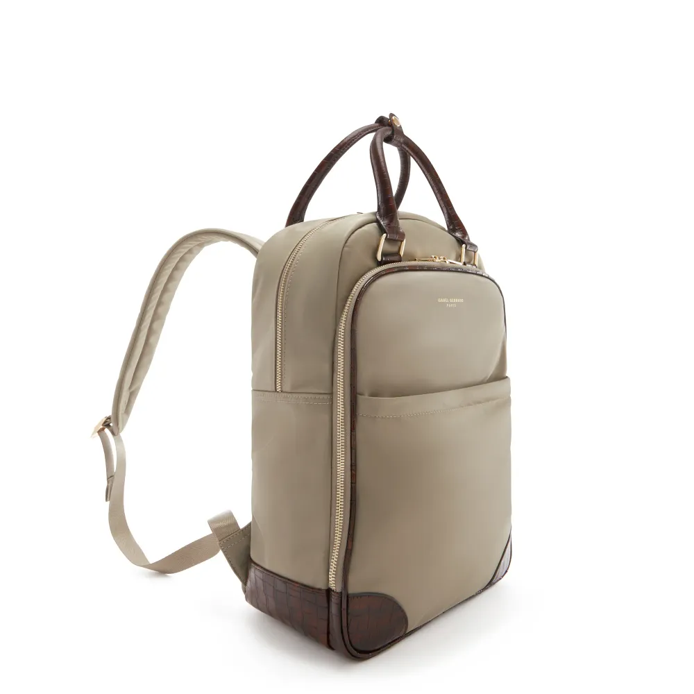 Du Louvre Cher zaino taupe Ottone Nichelato