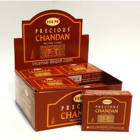 Certificato CE HEM - Precious Chandan Incense Cones (10 Cones)
