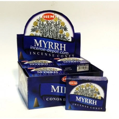Gancio Girevole 360° HEM - Myrrh Incense Cones (10 Cones)