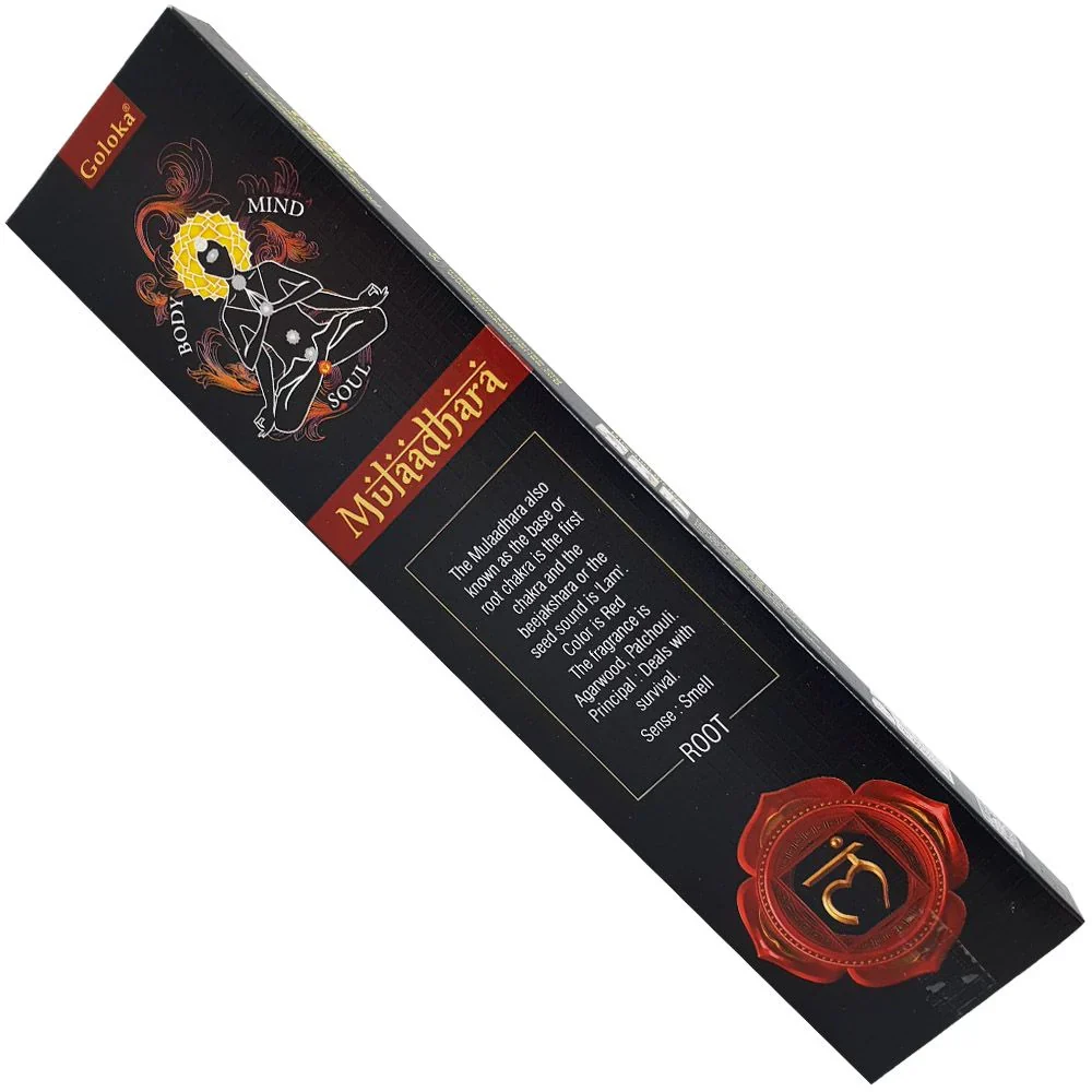 Gancio per Catene Goloka Chakra - Muladhara (Root) Incense Sticks 15g