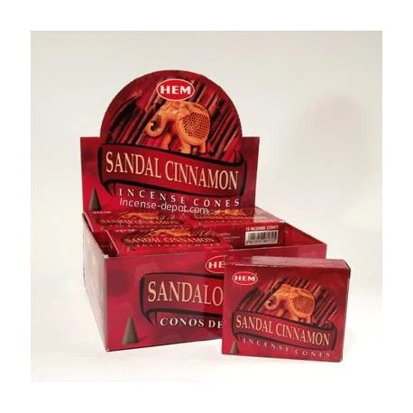 Gancio Sgancio Rapido HEM - Sandal Cinnamon Incense Cones (10 Cones)