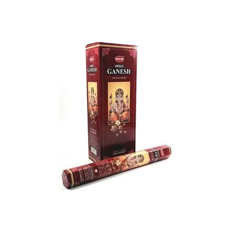 Gancio di Sicurezza HEM Ganesh 9″ Incense Sticks – Hex Box (20g)