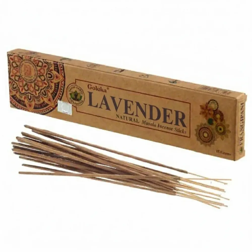 Goloka Organika – Lavender 9″ Incense Sticks (15g) Zincato Caldo
