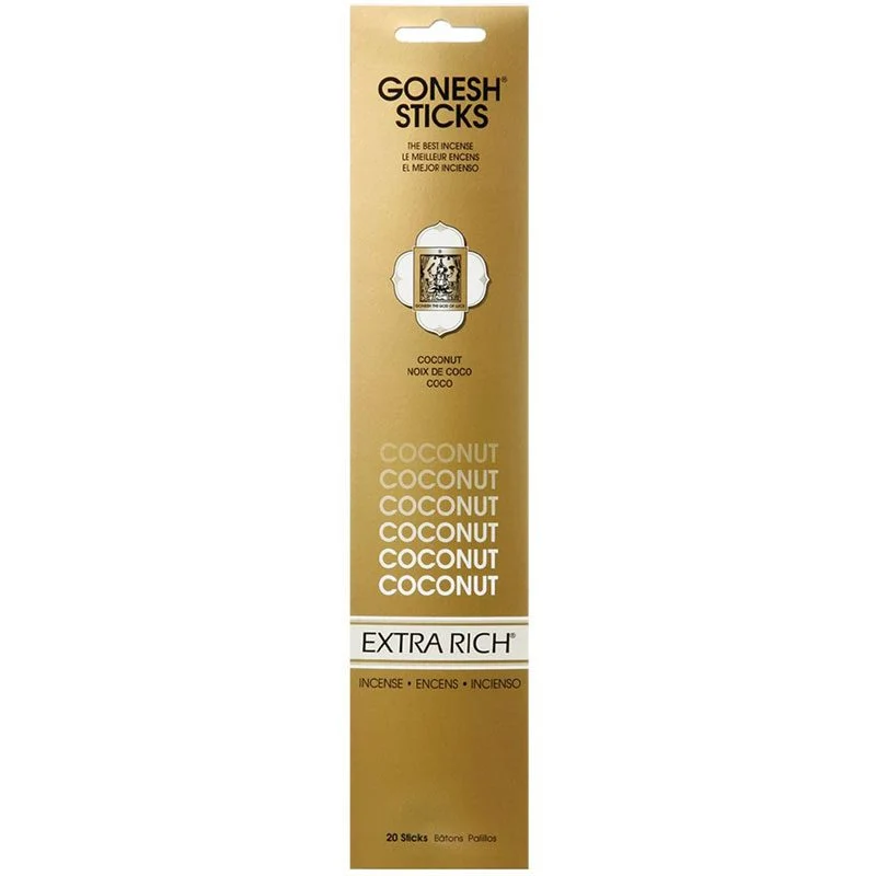 Gonesh Incense Sticks - Aggiuntivo Rich Coconut per Attrezzature da Cantiere