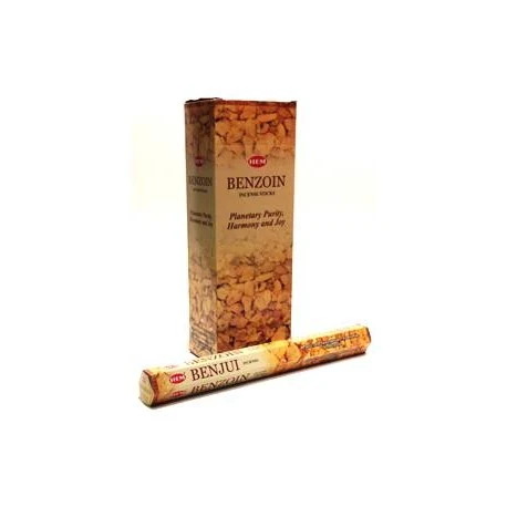 HEM Benzoin 9″ Incense Sticks – Hex Box (20g)