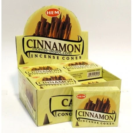 HEM - Cinnamon Incense Cones (10 Cones) Made Italy