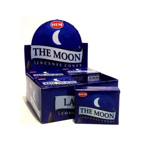 HEM - Moon Incense Cones (10 Cones) con Certificazione CE