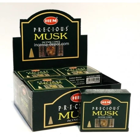 HEM - Precious Musk Incense Cones (10 Cones) Facile Installazione