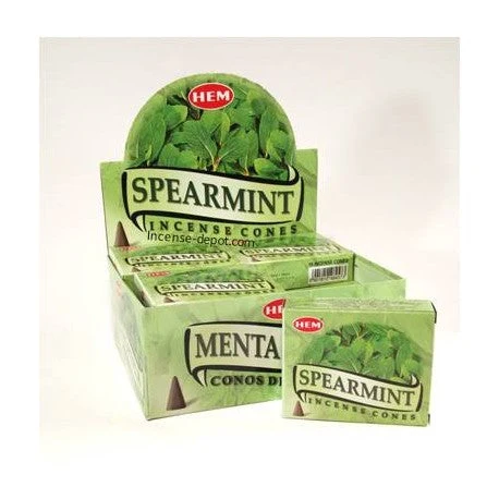 HEM - Spearmint Incense Cones (10 Cones) Acciaio Bonificato