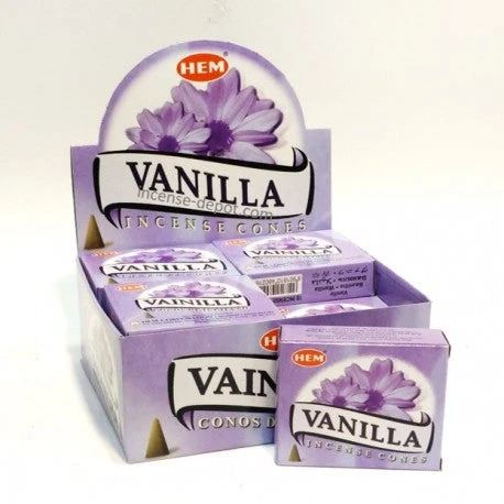 HEM - Vanilla Incense Cones (10 Cones) Made Italy