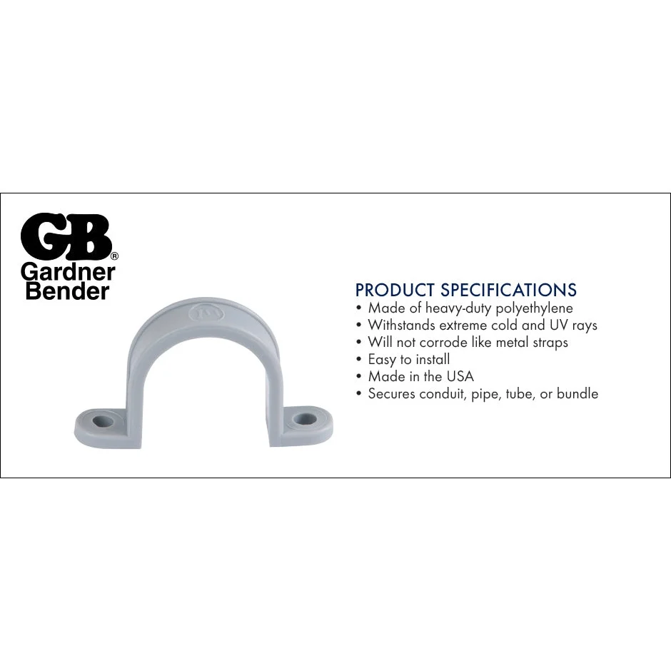 King Innovation - GCC-310 - 1" Polipropilene Conduit Strap, 10 per bag