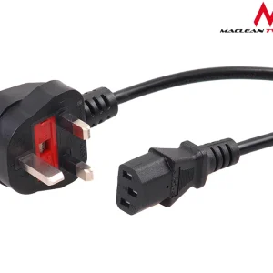 Maclean MCTV-808 5m power cable 3 pin GB plug