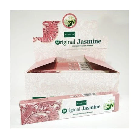 Nandita - Original Jasmine Incense Natural & Ecologico Hand-rolled Masala Incense Sticks 15g
