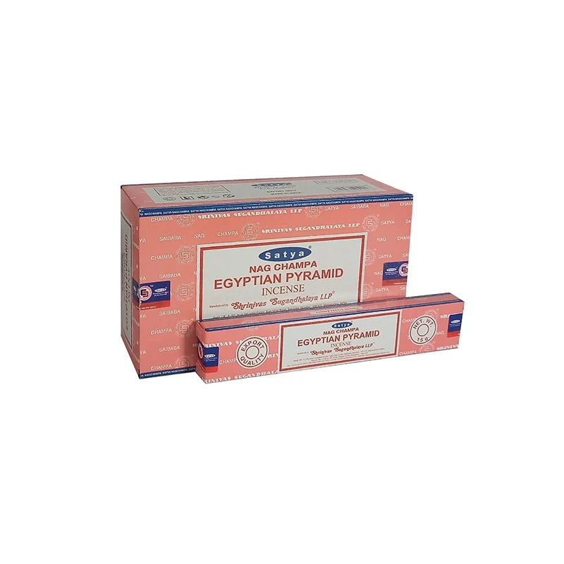Satya Nag Champa - Egyptian Pyramid Incense Sticks 15g con Anello Snodato