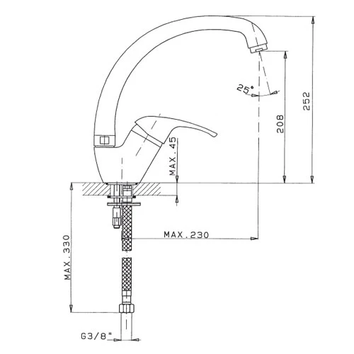 Einhebel-Spültischmischer - Ecoline GS Supply
