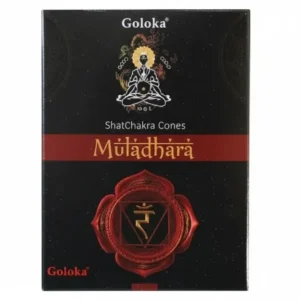 Goloka Chakra - Muladhara (Root) Incense 10 Cones con Anello di Rinforzo