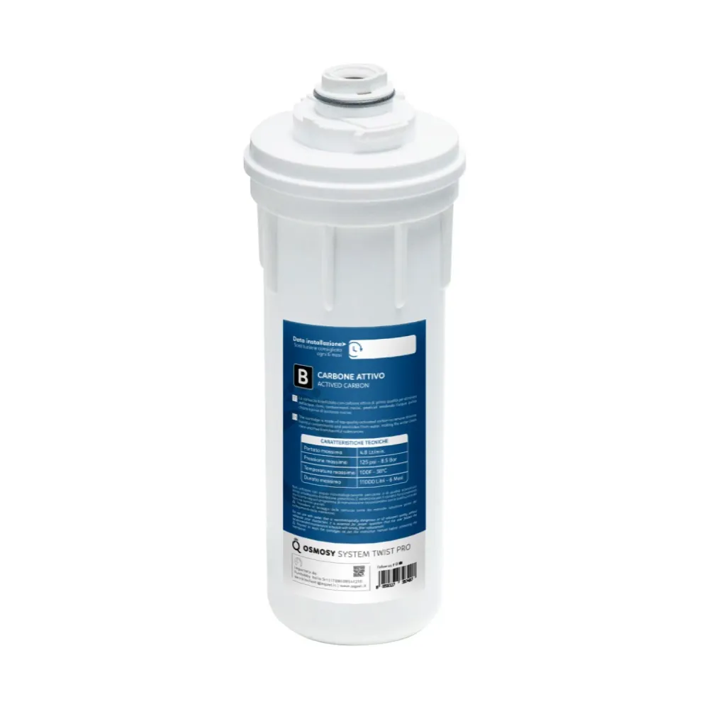 Aqpet Ricambio Cartuccia Carbone Impianto Osmosi Sgancio Celere Twist Pro