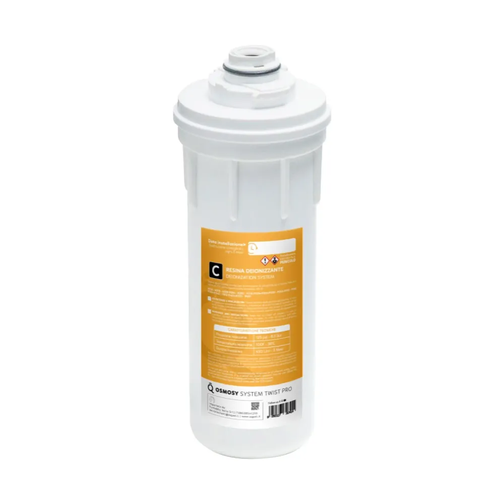 Aqpet Ricambio Cartuccia Resina Deionizzante Impianto Osmosi Sgancio Veloce Twist Pro